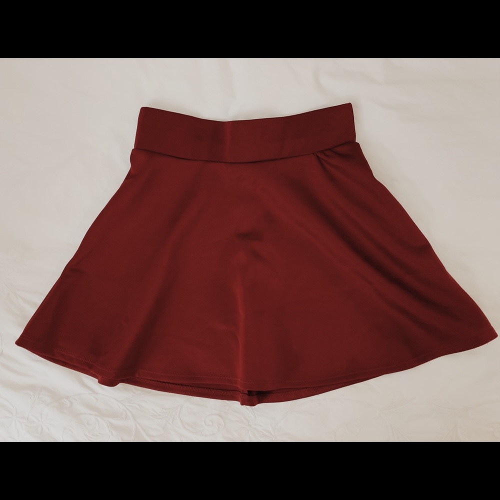 Maroon Skater Skirt
